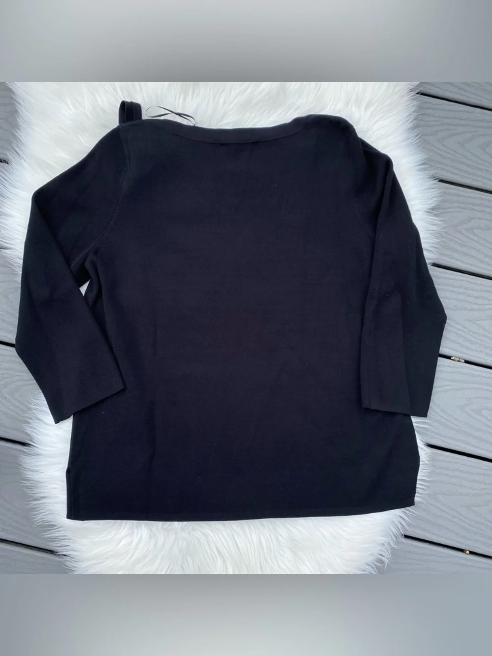 Ann Taylor Black Bow Shoulder Sweater - Picture 7 of 7